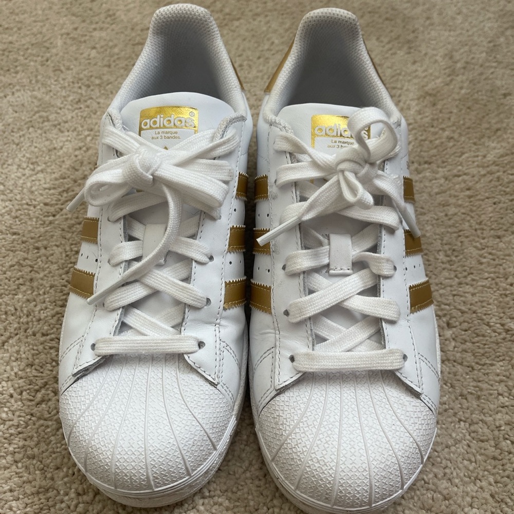Gold Adidas Superstars